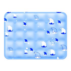 Pet Cooling Mat (Option: CF6090s Sky Blue Ice Bear Blue)