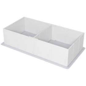Whelping Box for Dogs and Puppies w/ Waterproof Pee Pad & Adjustable Door for Medium, Small Dogs, 77" x 38" x 19" (Option: White-1060x580x210 mm)