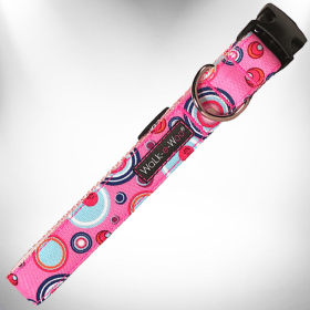 Martini Dog Collars (Color: Pink, size: XS 5/8" width fits 8-12" neck)