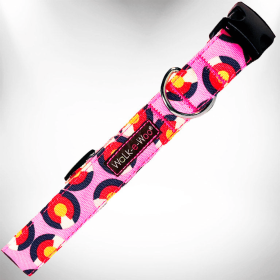 Colorado and Texas Dog Collars (Color: Colorado Pink, size: M 1" width fits 12-18" neck)