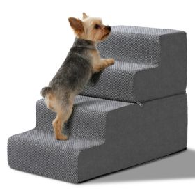 4-Step Dog Stairs Steps For High Bed, Pet Steps For Small Dogs And Cats, Non-Slip Removable Washable Cover Ramp For Indoor Outdoor Car SUV Couch (Option: defaulttitle)