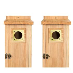 Set Of 2 Handmade Natural Cedar Birdhouses Eco-friendly, Durable, And Suitable For Hanging In Gardens, Balconies, Or Yards Provides A Safe, Comfo (Option: Set of 2)