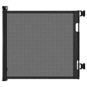 Retractable Baby Gate, Mesh Dog Gate For Doorways, Extends Up To 55  Wide, 33  Tall Child Safety Gate For Doorways, Indoor & Outdoors, Stairs, Ha (Option: Black)