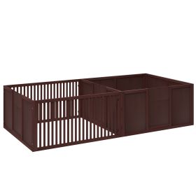Whelping Box for Dogs Built for Mother's Comfort, Dog Whelping Pen with Removable Doors, Puppy Playpen for Indoors, Newborn Puppy Supplies & Ess (Option: Coffee-1080x590x190 mm)