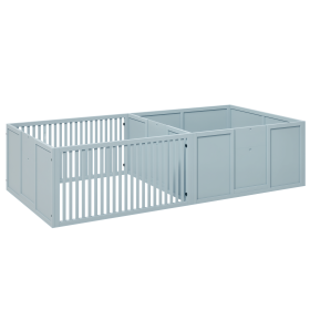 Whelping Box for Dogs Built for Mother's Comfort, Dog Whelping Pen with Removable Doors, Puppy Playpen for Indoors, Newborn Puppy Supplies & Ess (Option: Light Gray-1080x590x190 mm)