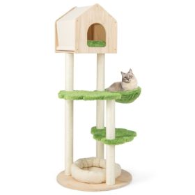 5 Story Cat Tree, Cat Villa (Option: 44301988)