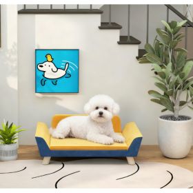 Dog Sofa Bed With Soft Cushion, Washable Cover , Orange (Option: Orange)