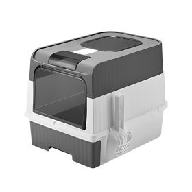 Only Self Pickup---Magic Cube Cat Litter Box (Option: GrayXZX)