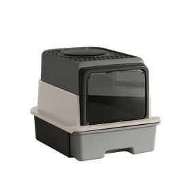 Only Self Pickup---Three-compartment Cat Litter Box (Option: Default)