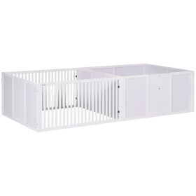 Whelping Box for Dogs Built for Mother's Comfort, Dog Whelping Pen with Removable Doors, Puppy Playpen for Indoors, Newborn Puppy Supplies & Ess (Option: White-1080x590x190 mm)