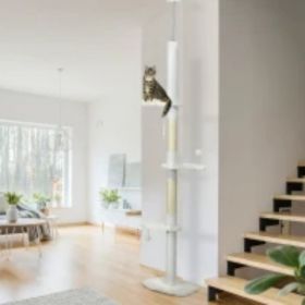 Floor To Ceiling Cat Tree (Option: White 370x180x540 mm)