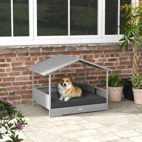 Dog House Outdoor with Canopy (Option: Gray-830x175x690 mm)