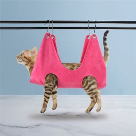 Pruning Small And Medium-sized Dogs And Cats Thickened Pet Beauty Hammock (Option: Rose Red-M)